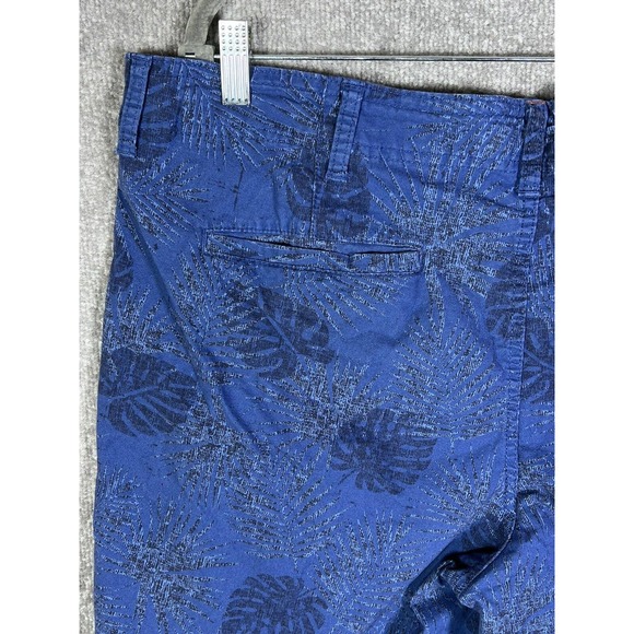 Original Weatherproof Vintage Chino Shorts Mens Sz 40‎ Stretch Blue Leaf Pockets - Picture 11 of 16